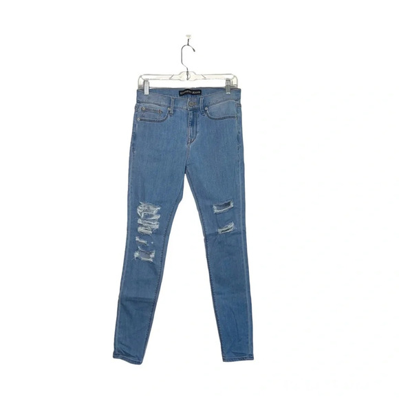 Express Performance Stretch Light Wash Distressed Mid-rise Jeans 4 Women’s - Picture 1 of 12